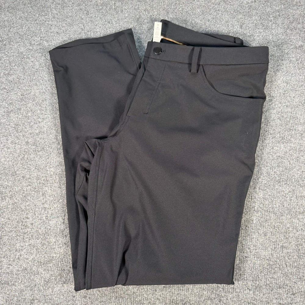 Lululemon Mens Commission Classic Fit Pant Black Size 38 x 32Tech Trousers #4335